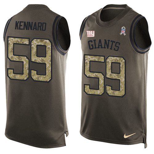 Nike Giants #59 Devon Kennard Green Men's Stitched NFL Limited Salute To Service Tank Top Jersey - Click Image to Close